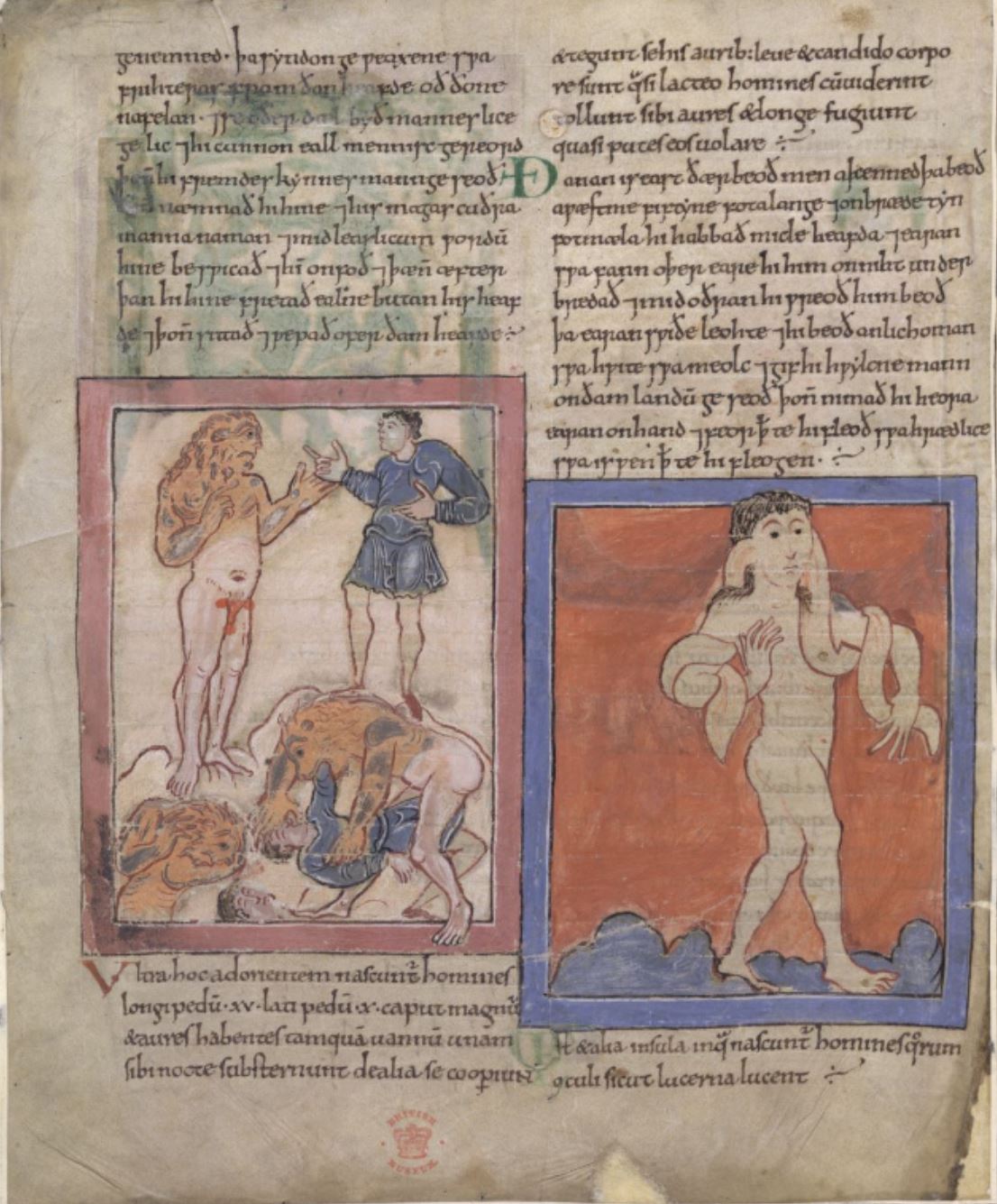 Sample page - British Library Cotton MS Tiberius B V/1