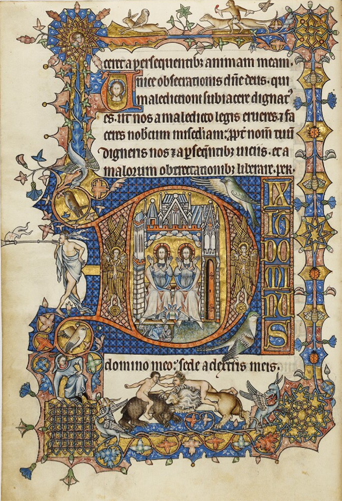 Sample page - Bodleian Library MS. Douce 366 (Ormesby Psalter)