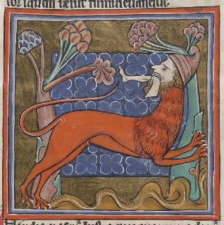 Manticore eating a human leg