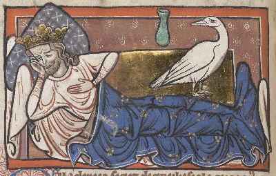 Caladrius looking at a sick king