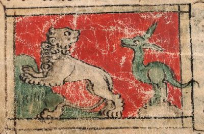 Lion being chased by a leontophone