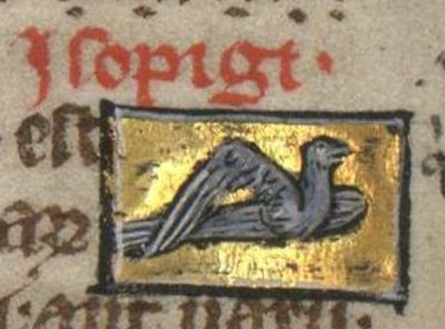 An awkwardly drawn grey wagtail