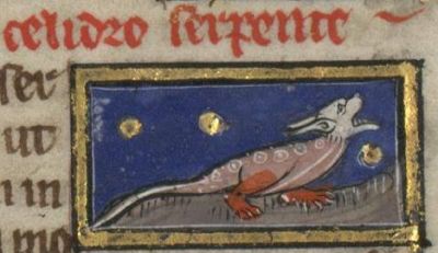 Chelydros serpent moving in a straight line