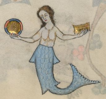 Mermaid with comb and mirror