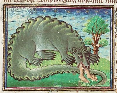 Crocodile swallowing person